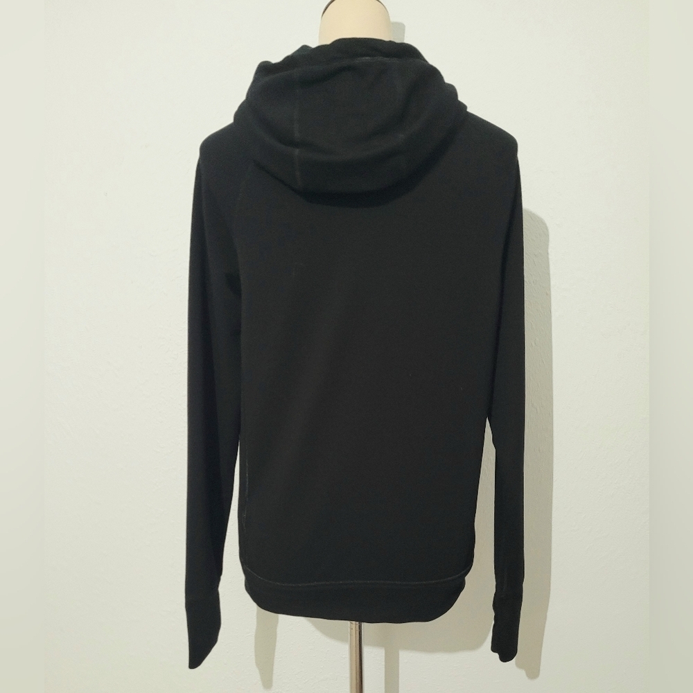 Sweaty Betty Oversize Black Hoodie Pullover XS Zip Pocket Cowl Neck Merino Blend - Picture 5 of 14